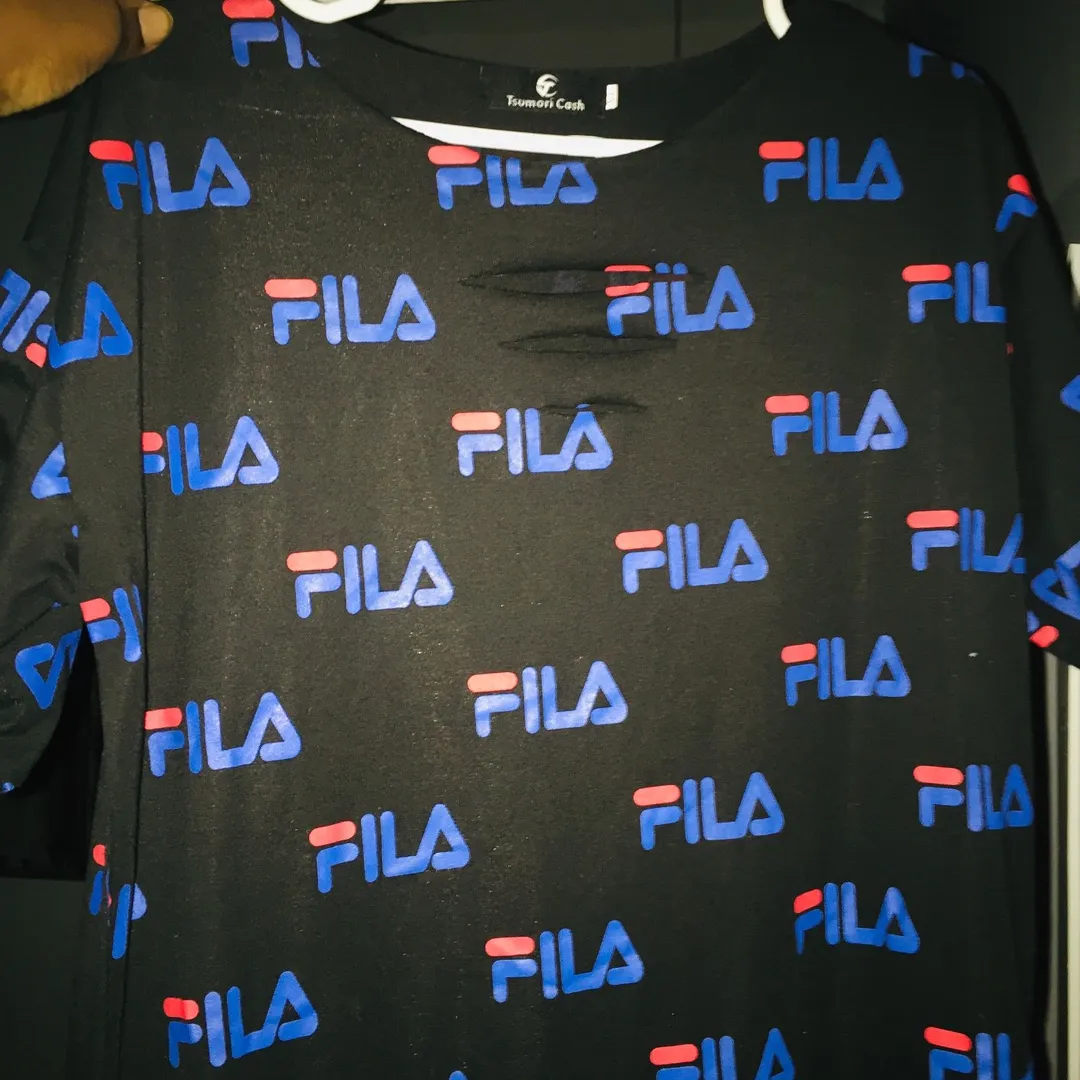 ❤️ Fila T-shirt Dress Size Xl photo 1