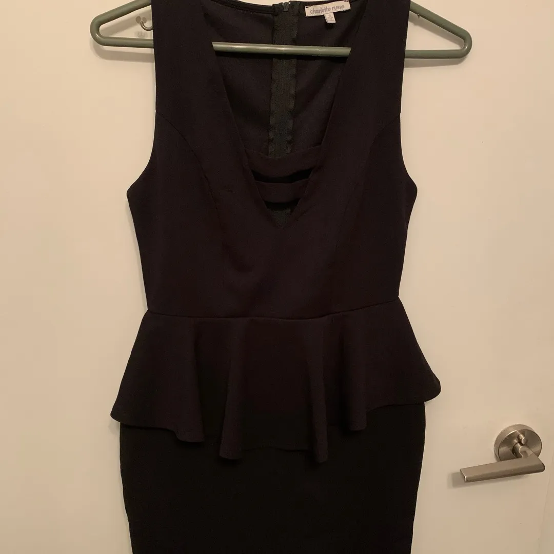 Black Formal Peplum Dress 🤍 photo 1