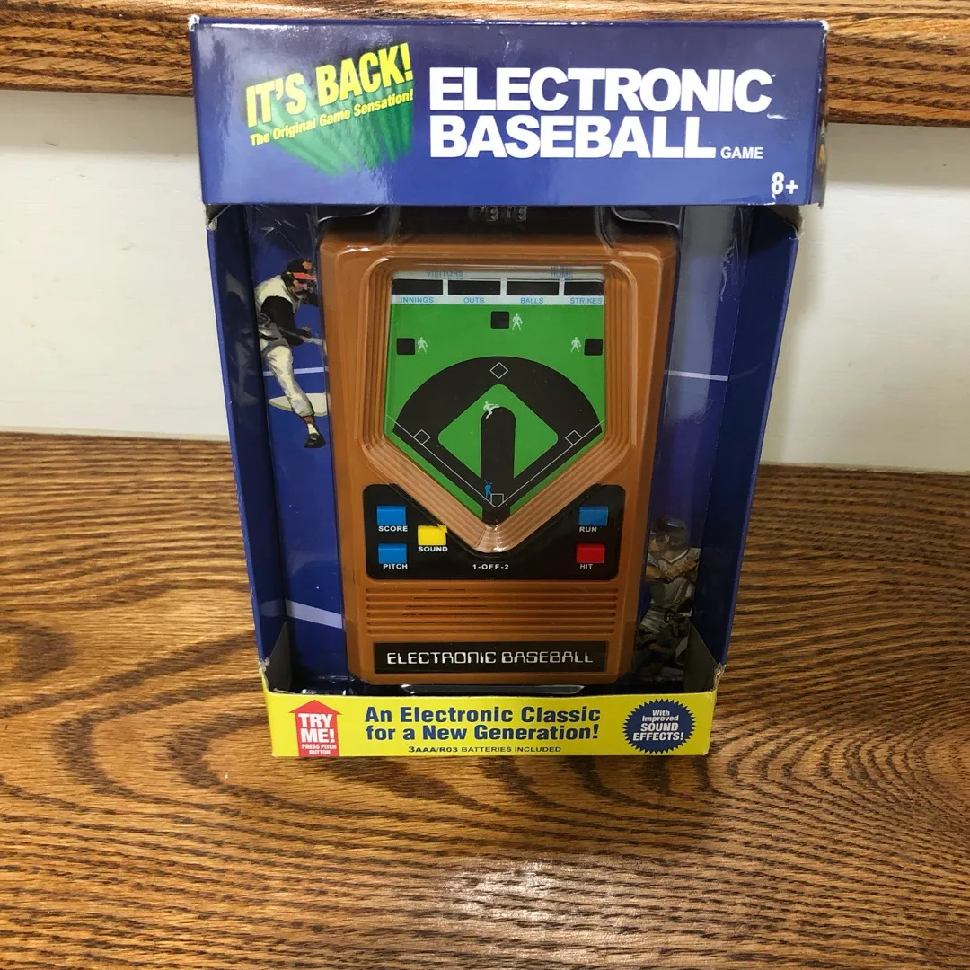 Electronic Baseball Handheld Video Game (like Vintage Mattel) photo 1