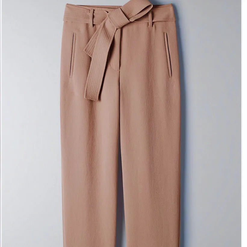 Wilfred Linen Jallade Tie-front Pant “nutmeg” Size 6 photo 1