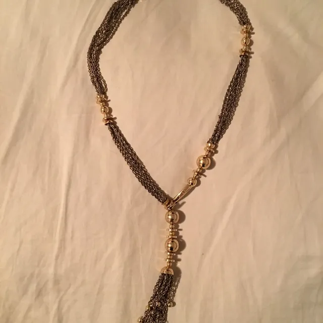 Stella And Dot tassel gold Necklace photo 1