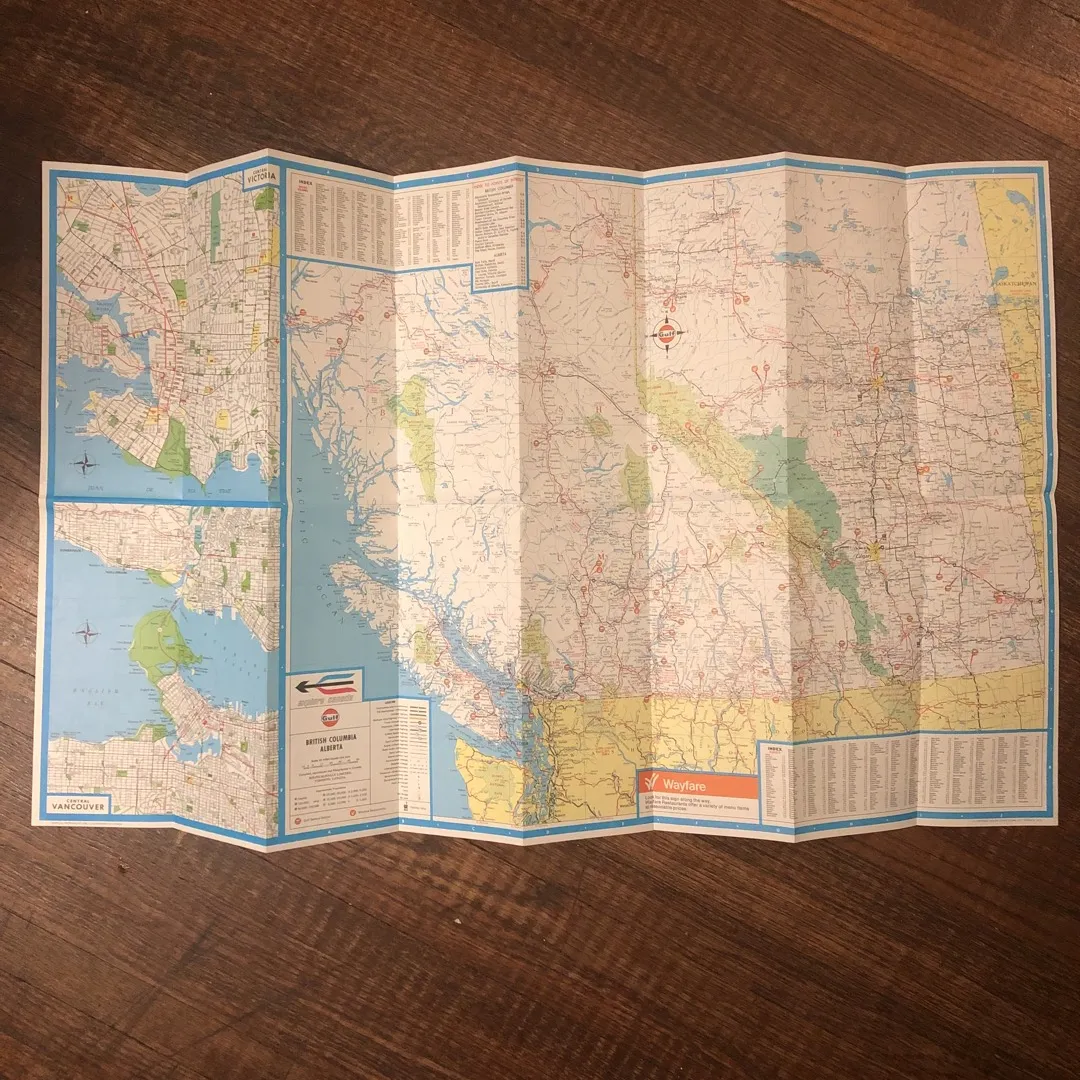 Vintage Western Canada Map photo 3