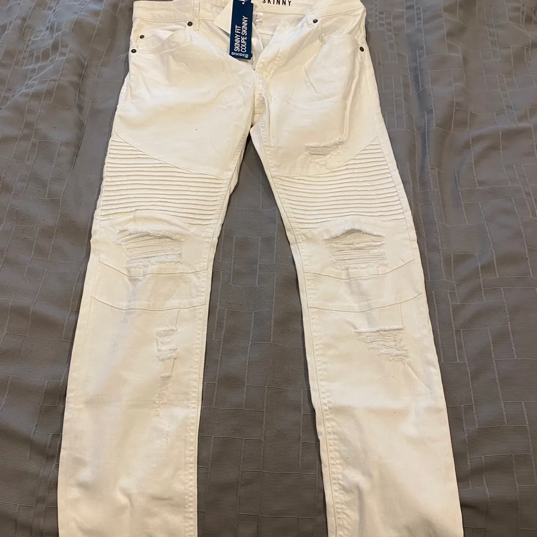 H&M White Mens Skinny Jeans photo 1