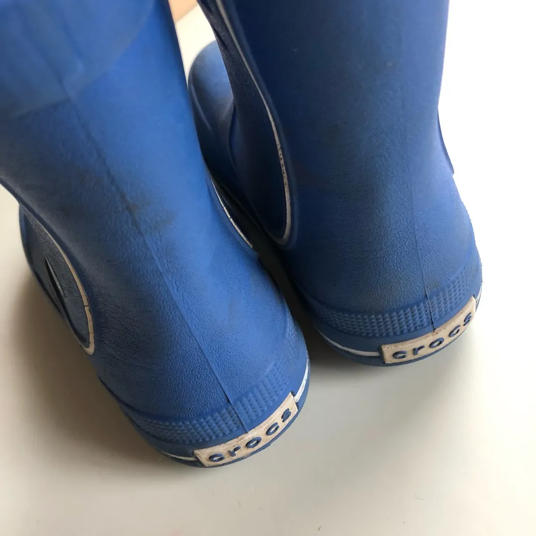 Blue Croc Rain Boots Size 8 photo 7