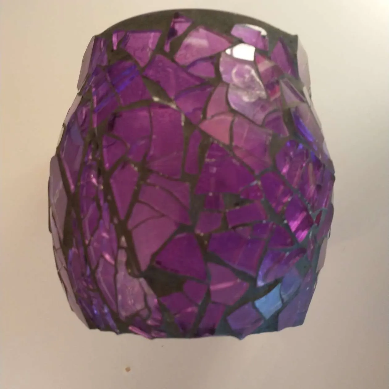 Purple Mosaic Candle Holder photo 1