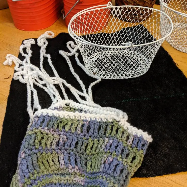 Homemade Crochet Hanging Basket photo 1