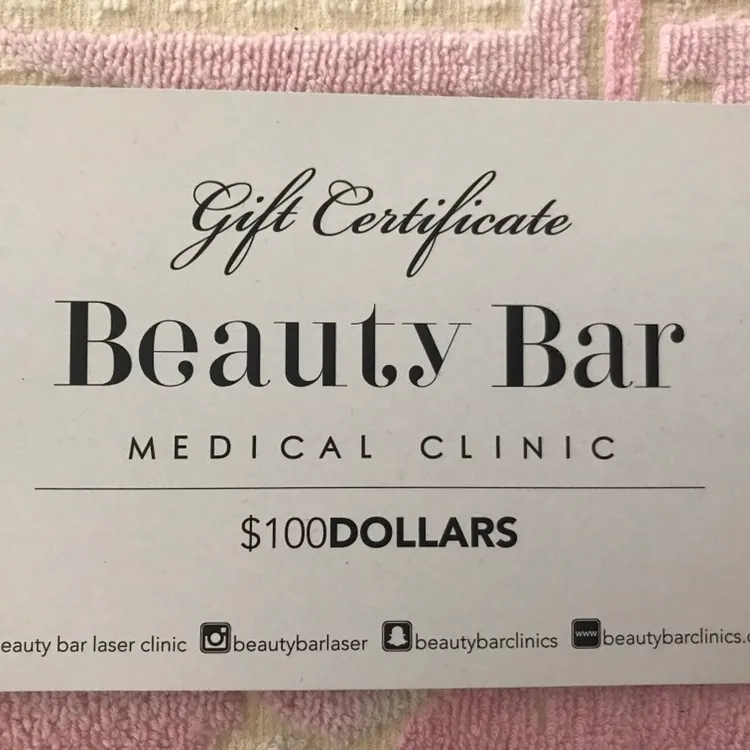 Beauty Bar 100$ Certificate photo 1