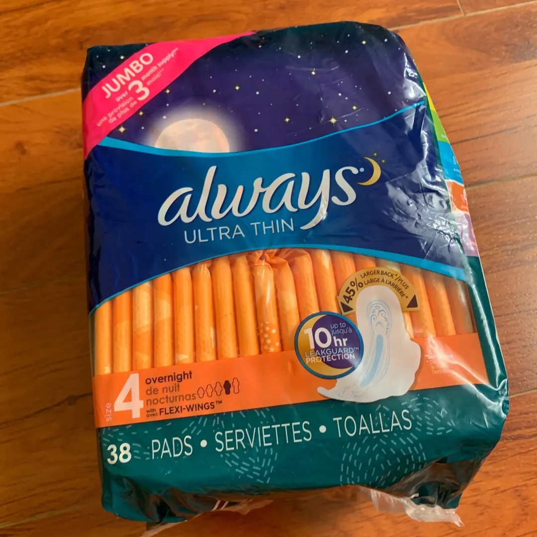 Always Ultra Thin Overnight 4 Period Pads - 33 Left photo 1