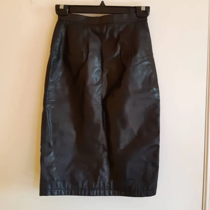 Vintage Leather Pencil Skirt photo 1