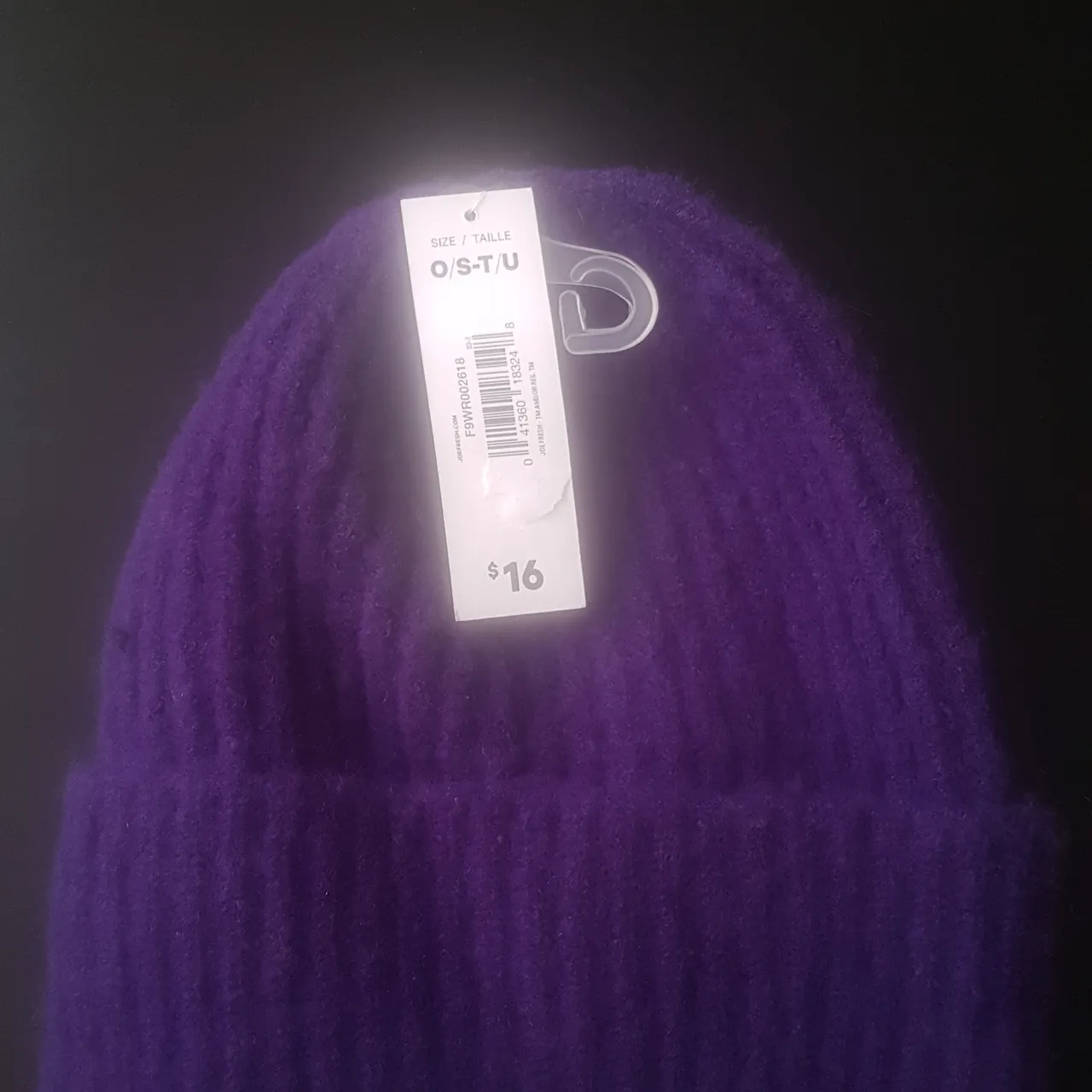 Fuzzy Purple Knit Toque/Beanie photo 1