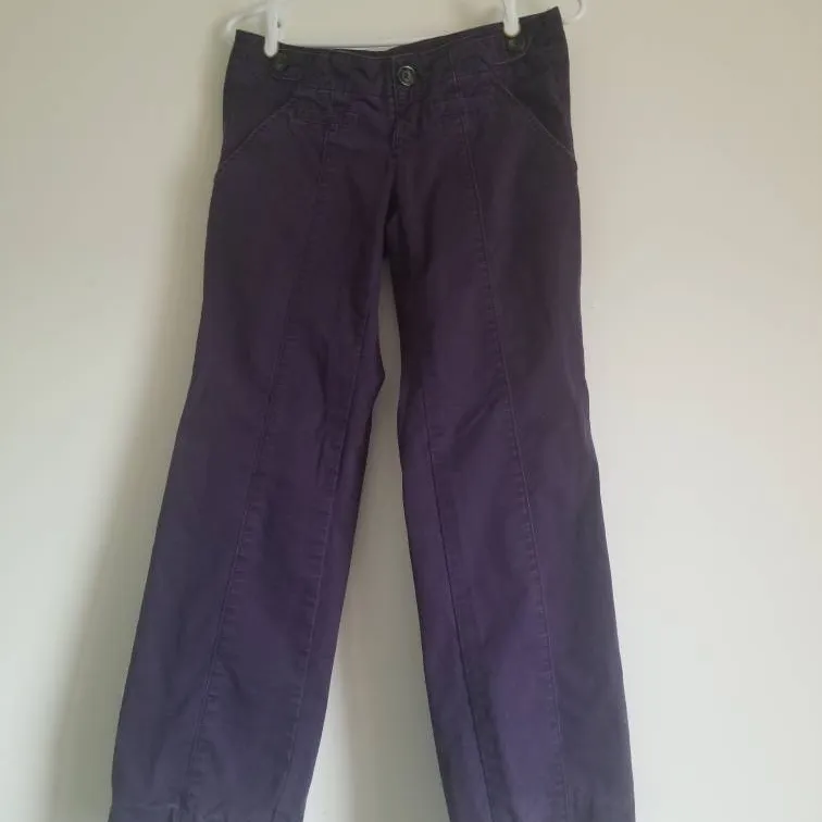 Anthropologie purple pants photo 1