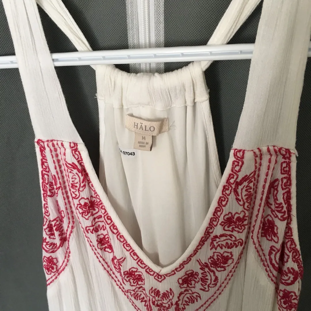 White and Red Maxi Dress photo 3