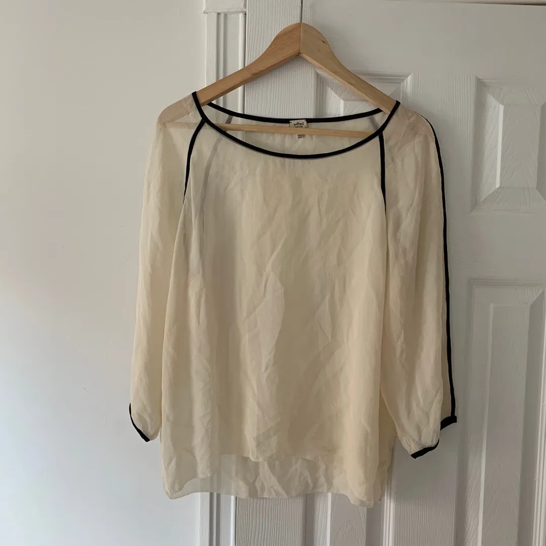 Wilfred Blouse 100% Silk photo 1