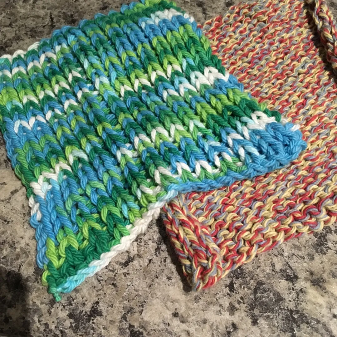 Hand Knitted Wash Cloths photo 1