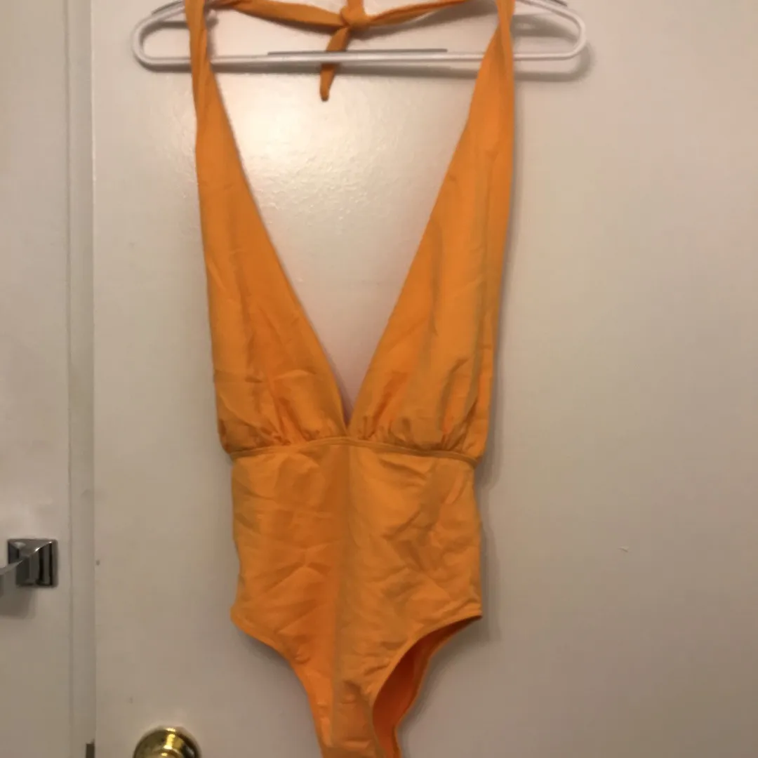 American Apparel Yellow Swimsuit Size S photo 1