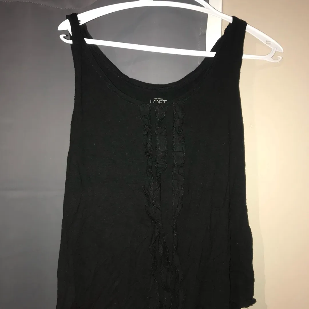 Loft Tank Top, Size Small, With Frills On Front photo 1