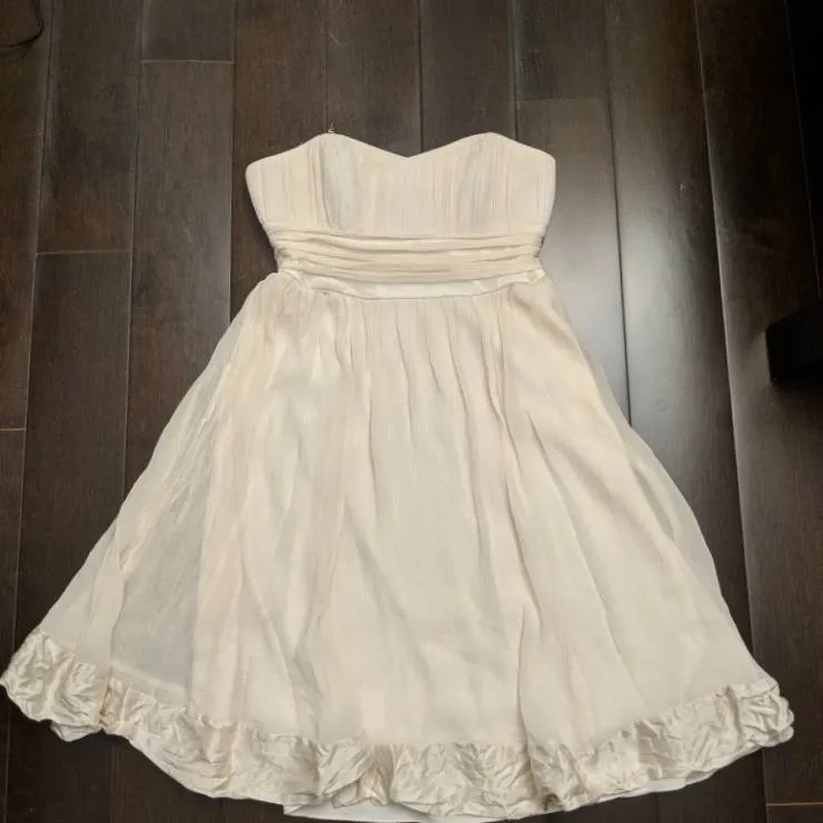 BCBG To The Max Strapless Dress, Cream - Size 2 photo 1