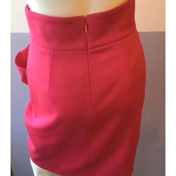 hot pink vintage Versace  skirt with fanned out 1940s style f... photo 4