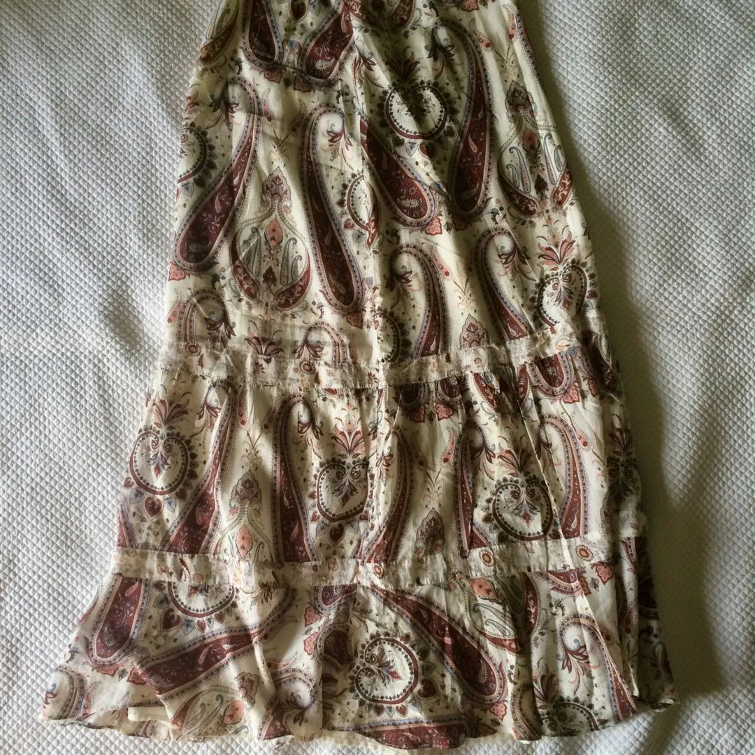 Vintage Paisley Patterned Peasant Skirt photo 1
