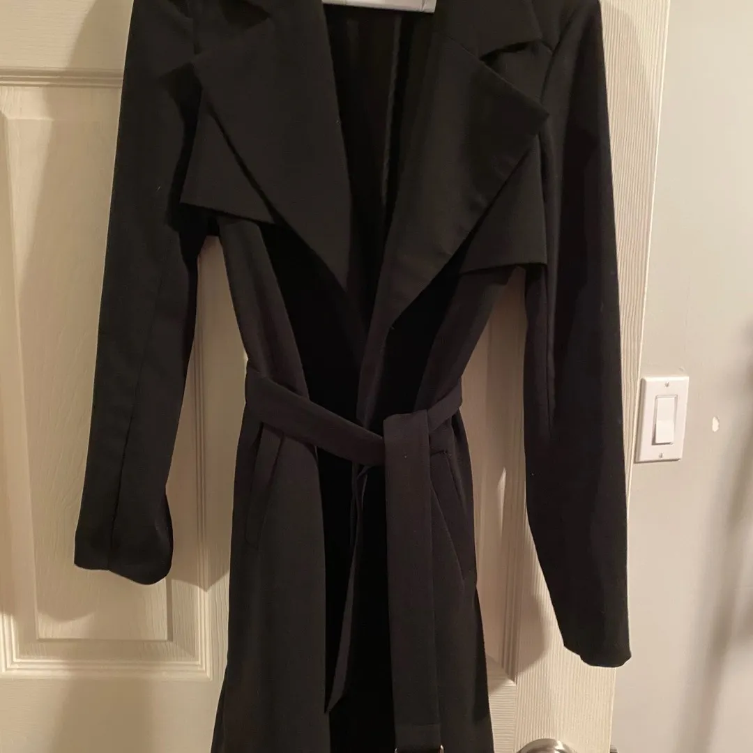 H&M Black Trench Size 2 photo 1