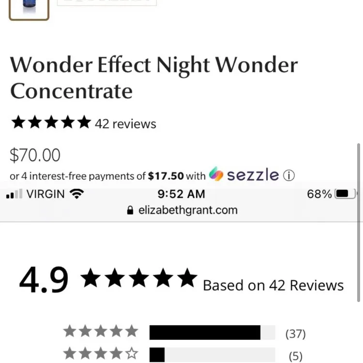NEW Elizabeth Grant Wonder Effect Night Concentrate photo 4