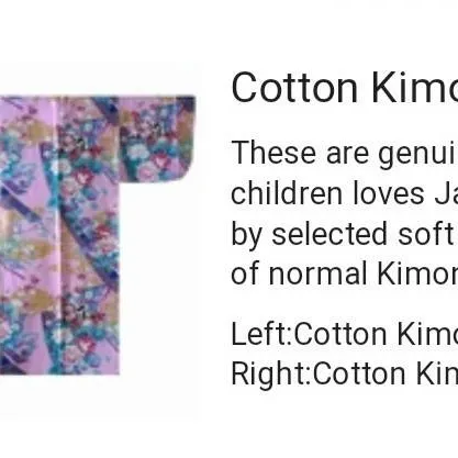 100% Cotton Children's Kimono (2-4T?) photo 5