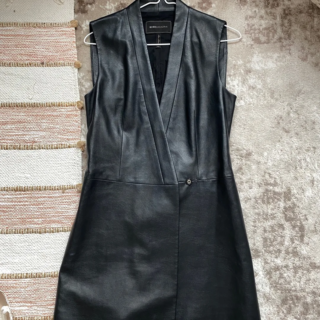 Bcbg Leather Vest Dress photo 1