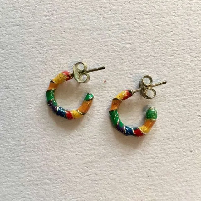 Rainbow Hoop Earrings photo 1