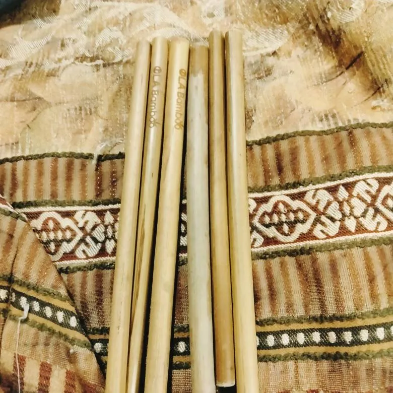 6 Bamboo Straws photo 1