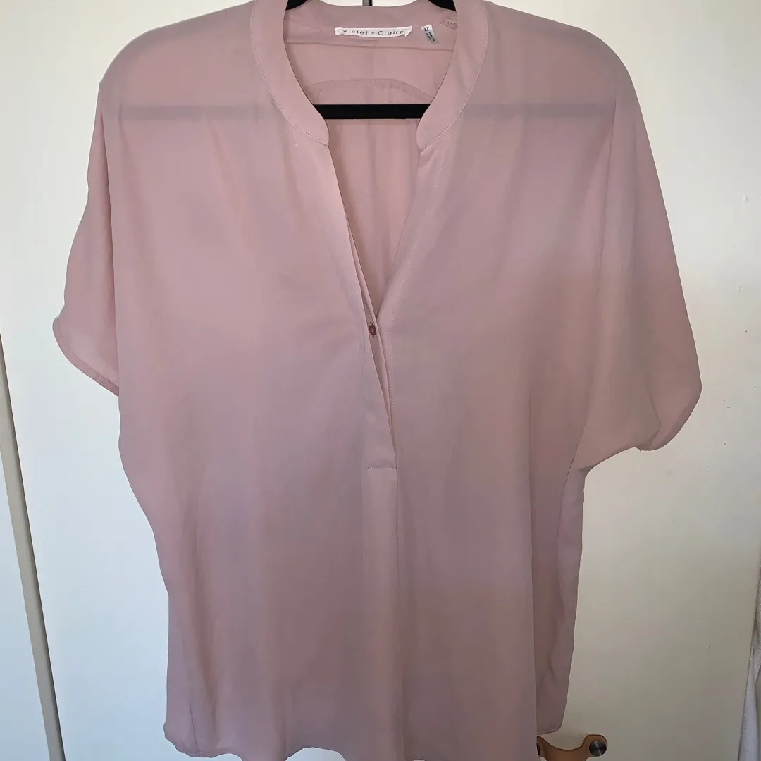 dusty rose violet & claire tunic length top - xl photo 1