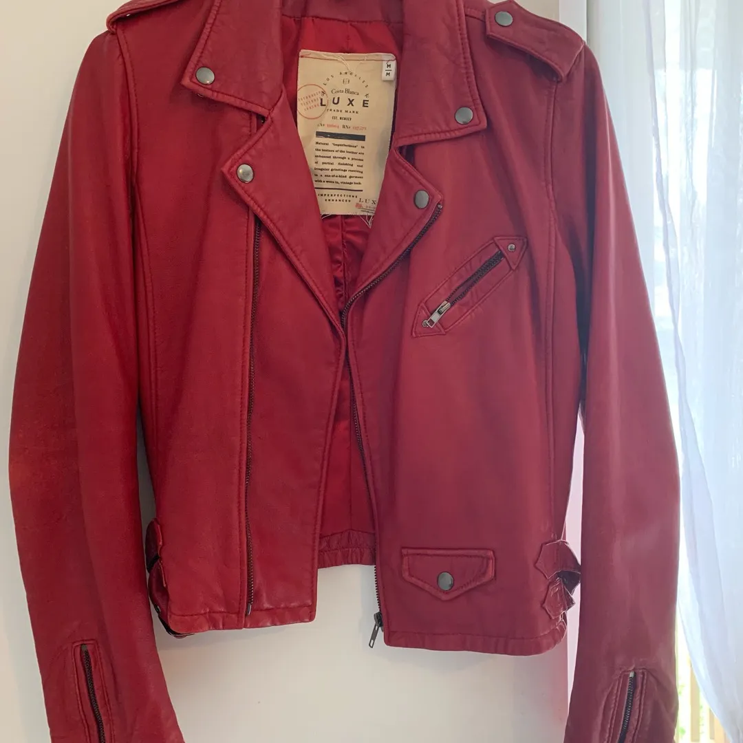 Red Leather Jacket photo 1
