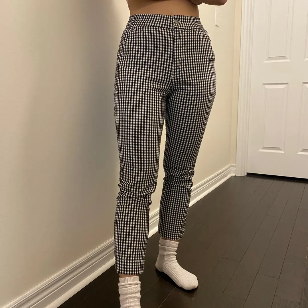 Black And White Checkered Pants photo 1