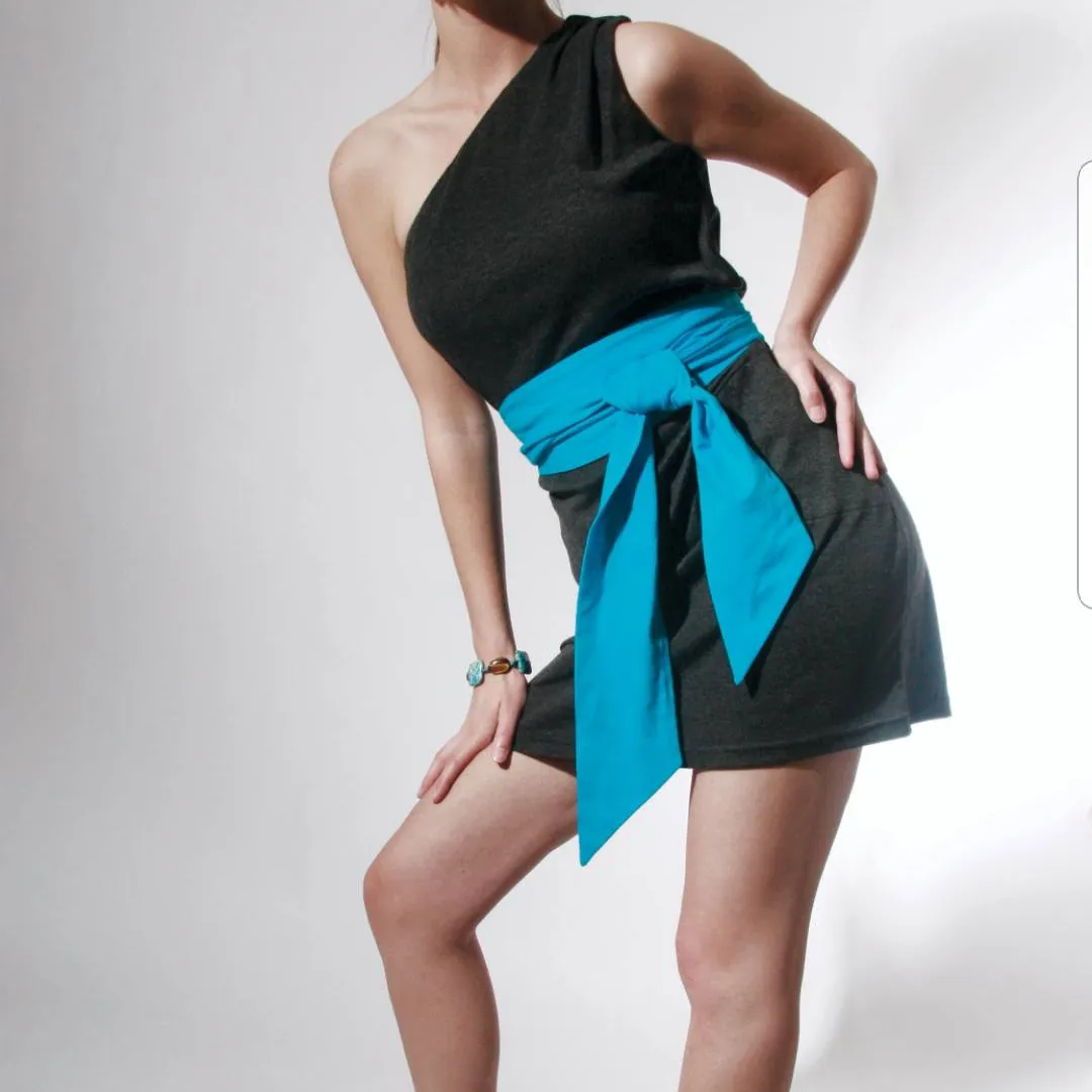 🆕 BNWT size L - Grey One Shoulder Dress (multiple sizes) photo 1