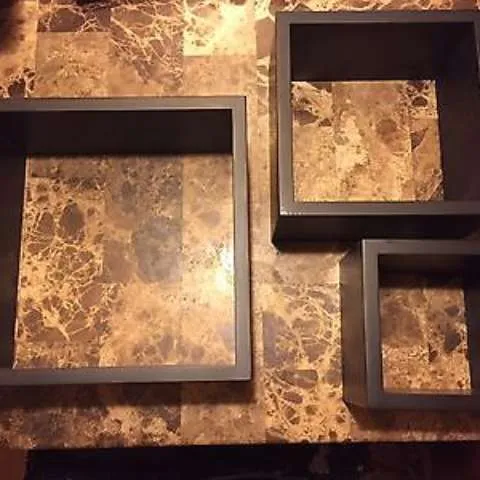 3 Small Ikea Floating Shelves in Chocolate Brown photo 1