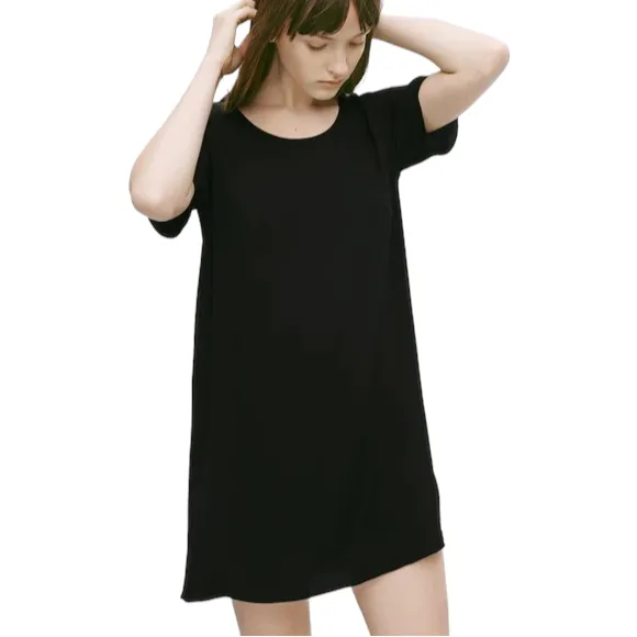 Aritzia Wilfred Free Black Teigen Flowy T-Shirt Dress Size Small photo 1