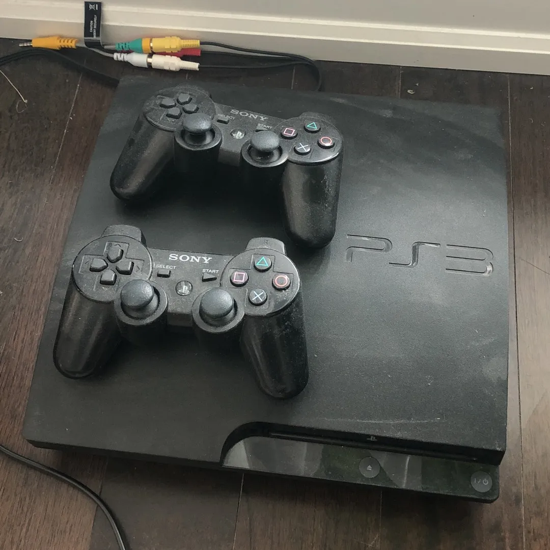 PS3 With Two Controllers - Games Optional photo 3