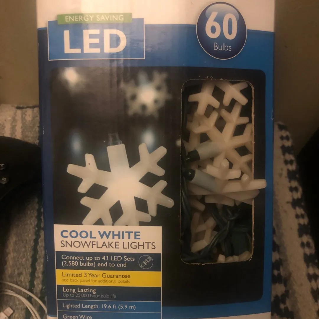 LED Snowflake lights photo 1