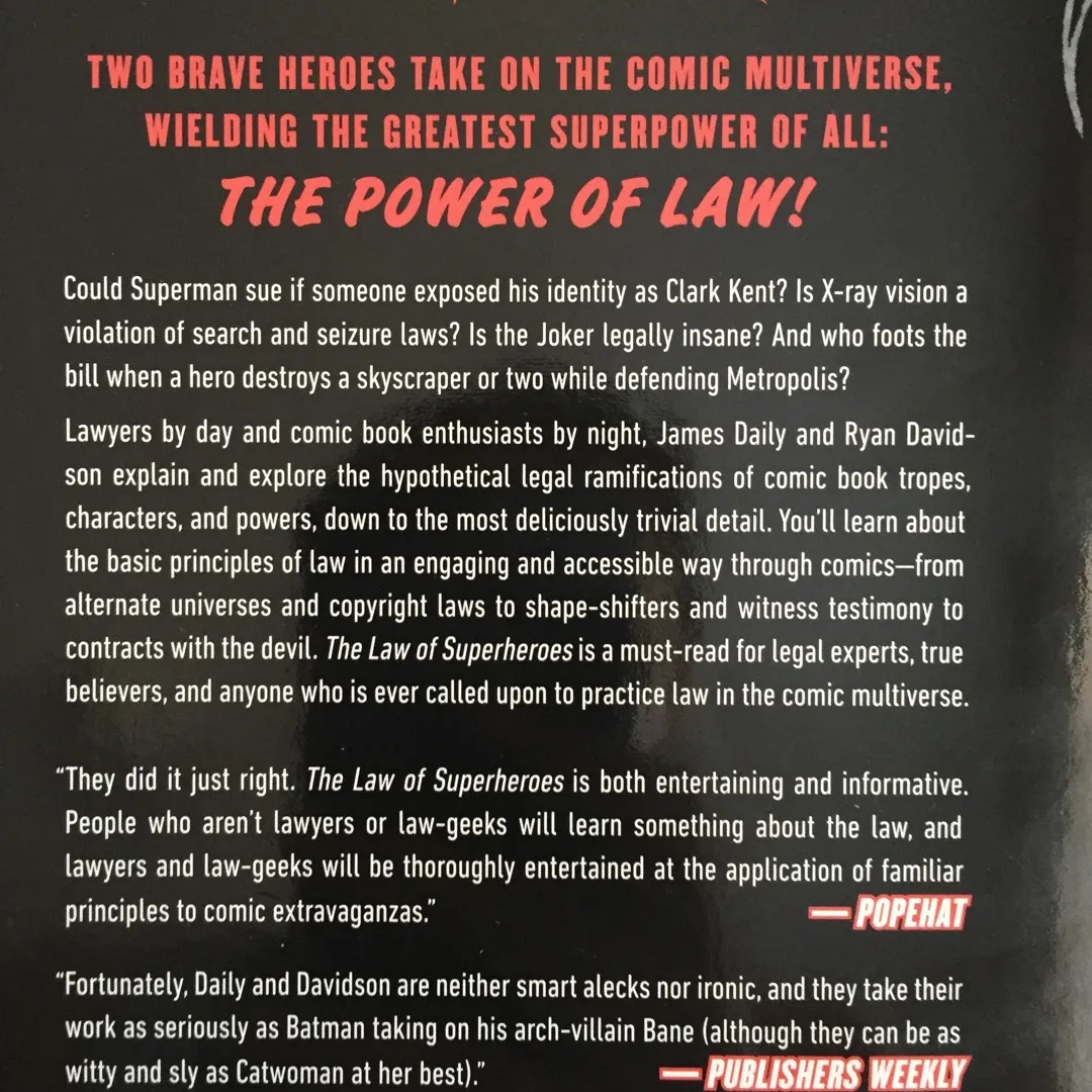 The Law of Superheroes Book photo 4